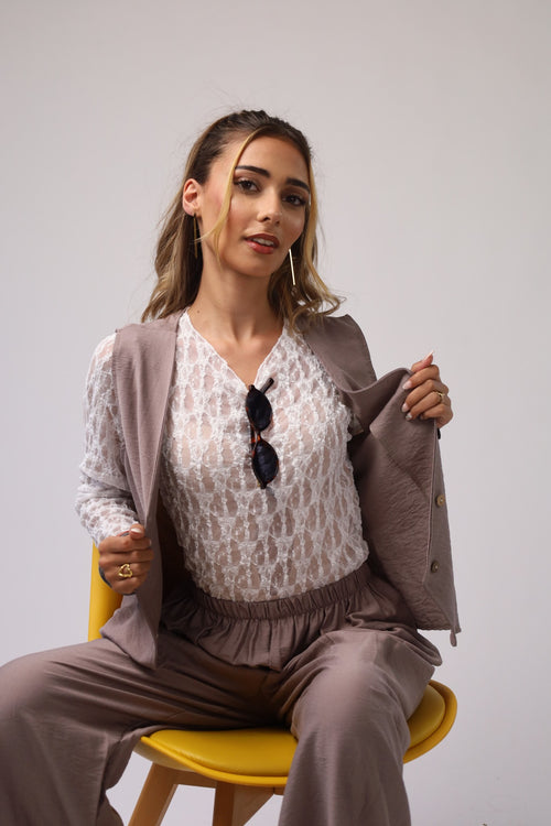 Camisola Branco Transparente