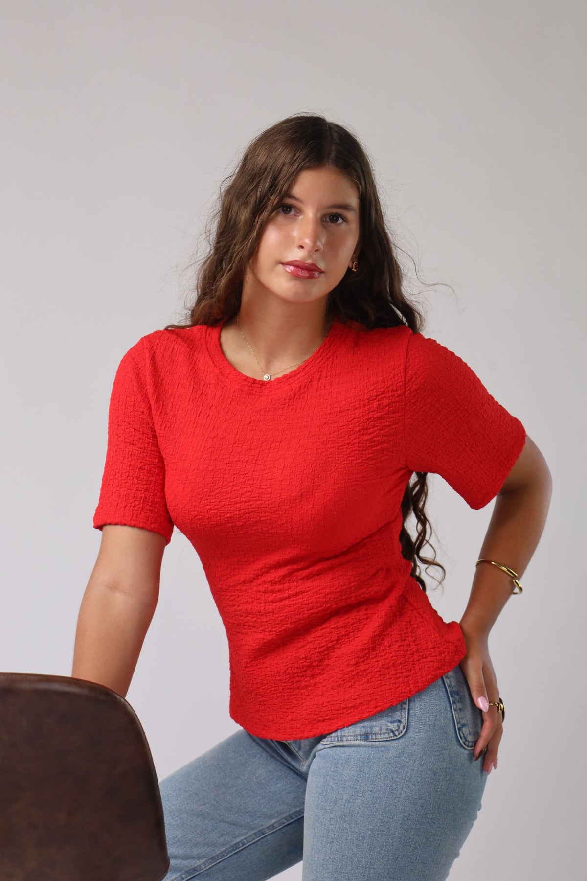 Tshirt Vermelha com Textura