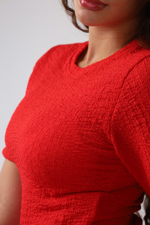 Tshirt Vermelha com Textura