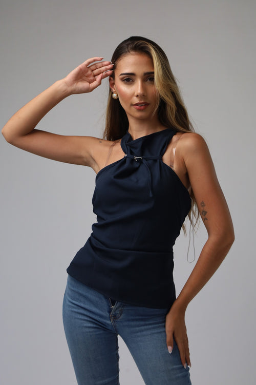 Top Azul Escuro